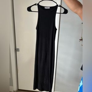 Zara black midi body-con dress